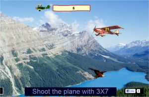 Multiplication game - Eagle and Airplanes