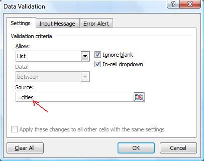 Writing the name of the list in the dialog box