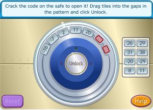 Safe Code Math Pattern Game