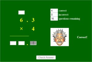 Decimal Multiplication Game - Decimultiplication