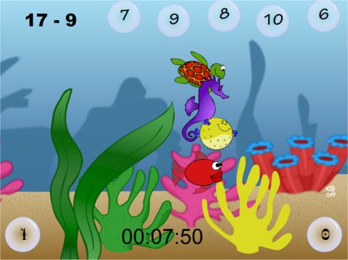 Online Subtraction Game Up To 20 - Aquatic Game