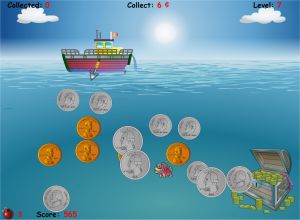 Identifying Coins Treasure Hunt Game (Pennies, Nickels, Dimes & Quarters)