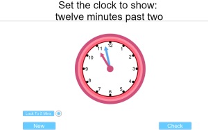 Set the clock to show