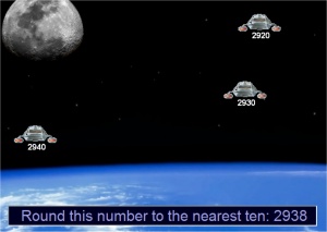 Rounding Numbers games - Spaceships
