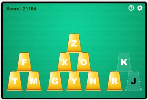 Cup Stacking Free Typing Game For Kids