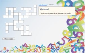 Online Math Crossword Puzzle Place Value Up to 9999 (Third Grade)