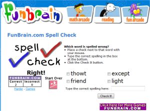 Spell Check From Funbrain